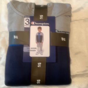 Champion toddler 3 piece tee, hoodie & jogger set